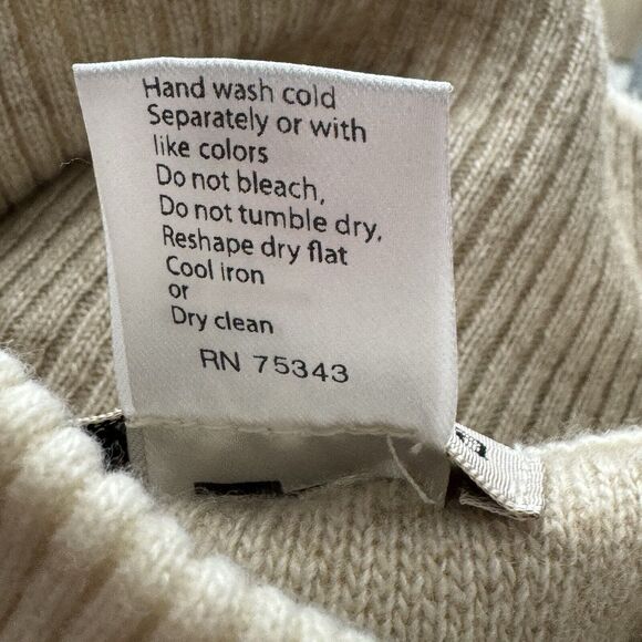 Note di Anita Sweater Wool Cashmere Blend Neutral Italian‎ Knit Womens One Size - Picture 4 of 12